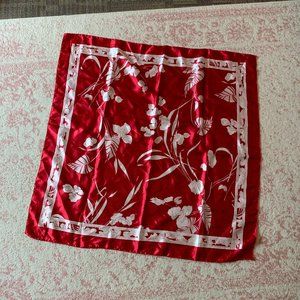 Silk/Satin Red Scarf